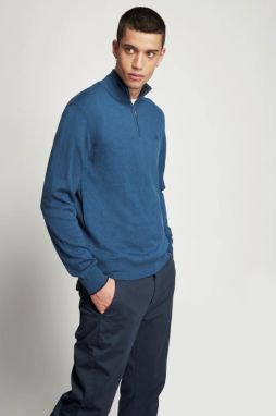 Sveter La Martina Man Half Zip Mix Wool Cotton Tricot