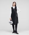 Šaty Karl Lagerfeld Wrap Dress W/ Contrast Piping galéria