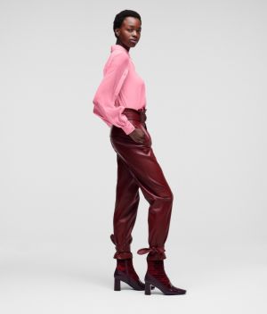 Blúzka Karl Lagerfeld Silk Blouse W/Buttoned Sleeves galéria