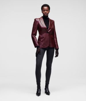Sako Karl Lagerfeld Fashion Leather Blazer galéria