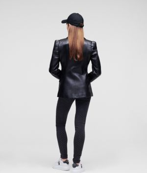 Sako Karl Lagerfeld Fashion Leather Blazer galéria