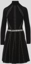 Šaty Karl Lagerfeld Contrast Stitch Knit Dress galéria