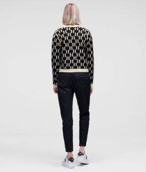 Sveter Karl Lagerfeld Monogram Cardigan galéria