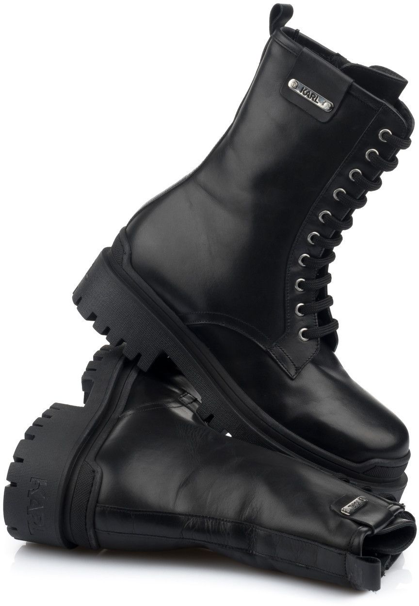 Členková Obuv Karl Lagerfeld Biker Ii Midi Leg Lace Boot