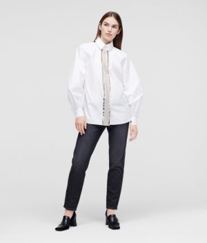 Košeľa Karl Lagerfeld Poplin Shirt W/Embroidery