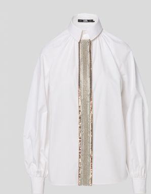 Košeľa Karl Lagerfeld Poplin Shirt W/Embroidery galéria