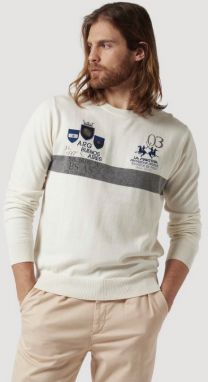 Sveter La Martina Man Tricot Crew Neck Lambscot Sweater