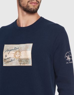 Sveter La Martina Man Tricot Crew Neck Cot Gg10 galéria