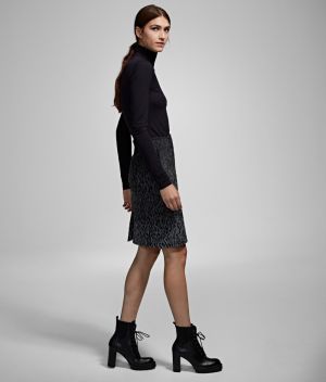 Sukňa Karl Lagerfeld Karl X Carine Leopard Skirt galéria
