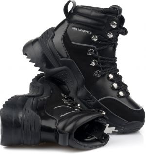 Členková Obuv Karl Lagerfeld Quest Krosslace Mid Boot Lthr