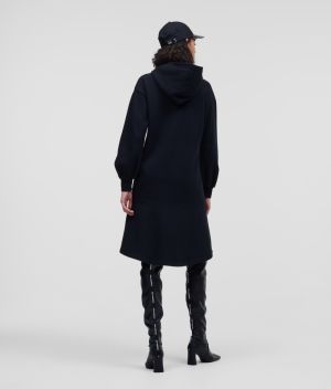 Šaty Karl Lagerfeld Hooded Sweat Dress W/ Peplum galéria
