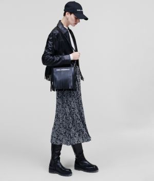 Sukňa Karl Lagerfeld K Print Pleated Skirt galéria