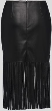 Sukňa Karl Lagerfeld Faux Leather Skirt W/ Fringes galéria