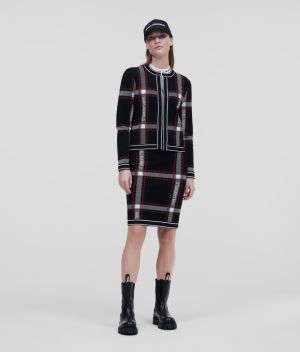 Sveter Karl Lagerfeld Classic Check Cardigan