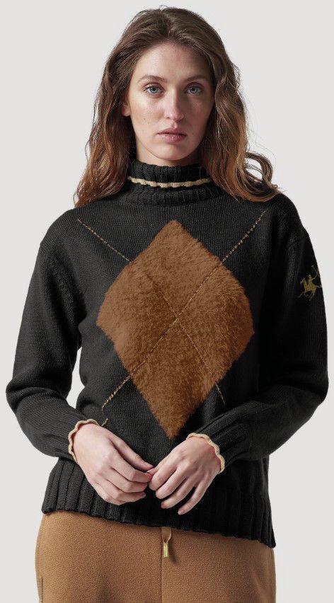 Sveter La Martina Woman Turtle Neck Tricot Alpaca Blend