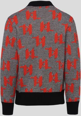 Sveter Karl Lagerfeld Unisex Kl Monogram Zip Cardi galéria