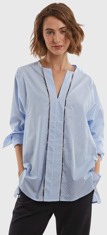 Košeľa La Martina Woman Printed Poplin Shirt