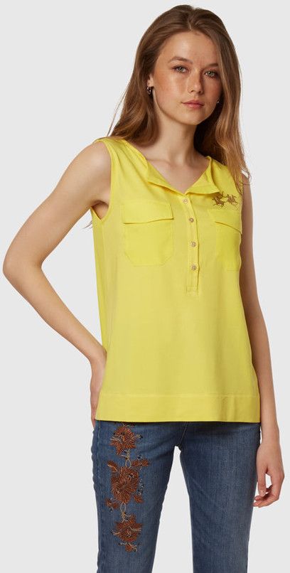 Košeľa La Martina Woman Shirt Sleeveless Viscose