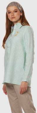 Košeľa La Martina Woman Striped Linen Shirt galéria
