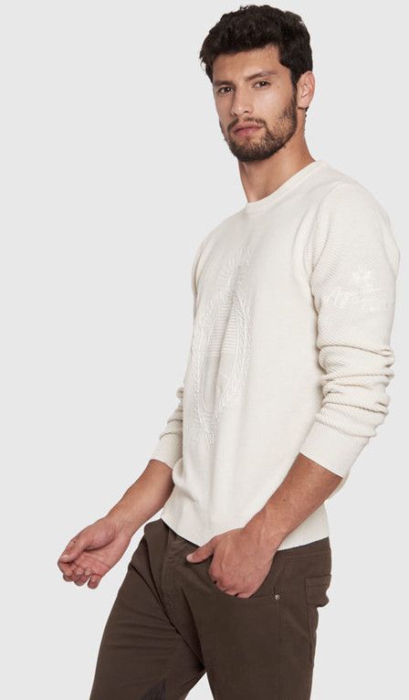 Sveter La Martina Man Tricot Crew Neck Lamb Gg12