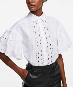 Košeľa Karl Lagerfeld Embroidered Poplin Shirt