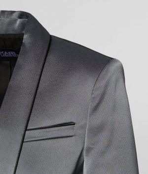 Sako Karl Lagerfeld Satin Blazer W/ Piping galéria