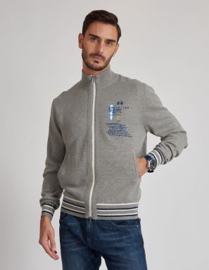 Sveter La Martina Man Tricot Full Zip Lamb Gg10