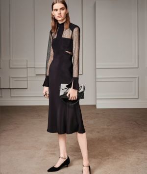 Šaty Karl Lagerfeld Lace & Silk Midi Dress
