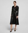 Šaty Karl Lagerfeld Faux Leather Dress galéria