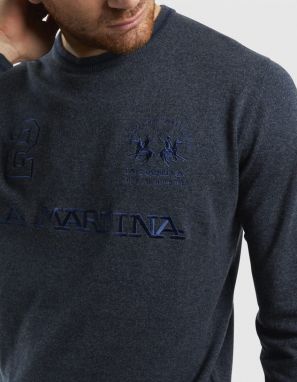 Sveter La Martina Man Tricot Crew Neck Lambscot galéria