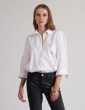 Košeľa La Martina Woman Shirt Long Sleeves Silky