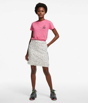 Sukňa Karl Lagerfeld Boucle Skirt W/ Fringes galéria