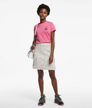 Sukňa Karl Lagerfeld Boucle Skirt W/ Fringes galéria