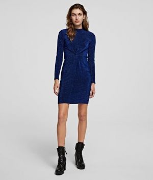 Šaty Karl Lagerfeld Lurex Jersey Dress W/Twist