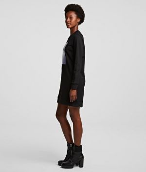 Šaty Karl Lagerfeld Sequins Logo Sweat Dress galéria