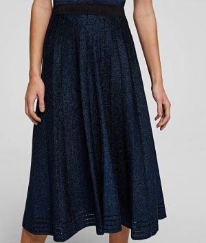 Sukňa Karl Lagerfeld Lurex Pleated Skirt galéria