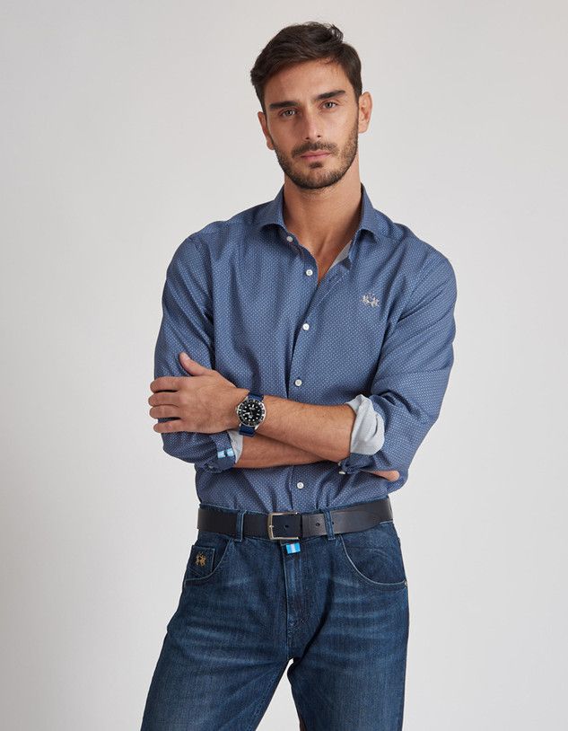 Košeľa La Martina Man Shirt Long Sleeves Allover