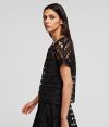 Blúzka Karl Lagerfeld Karl Embroidered Mesh Top galéria