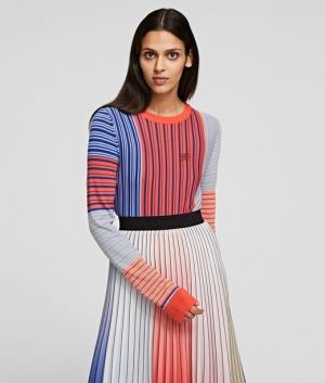 Sveter Karl Lagerfeld Multicolor Striped Sweater