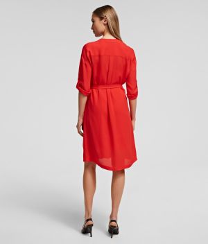 Šaty Karl Lagerfeld Silk Dress W/ Detachable Tie galéria