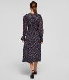 Šaty Karl Lagerfeld Karl Tetris Printed Wrap Dress galéria