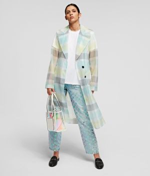 Kabát Karl Lagerfeld Organza Trench Coat