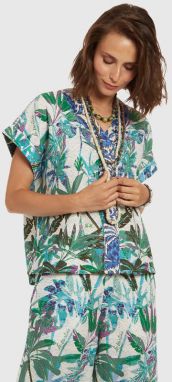 Blúzka La Martina Woman Blouse Printed Cotton Li