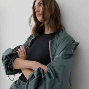 Reserved - Pršiplášťová parka - Tyrkysová