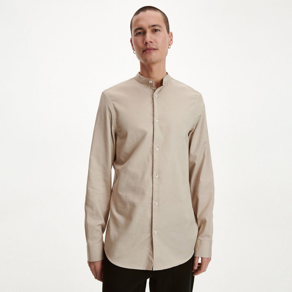 Reserved - Košeľa slim fit z lyocellu značky Tencel™ - Krémová