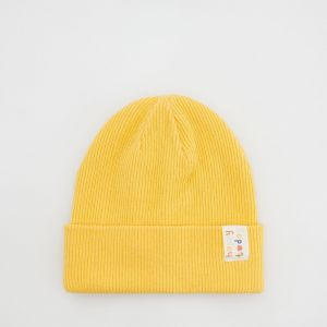 Reserved - Čiapka beanie s nášivkou - Žltá