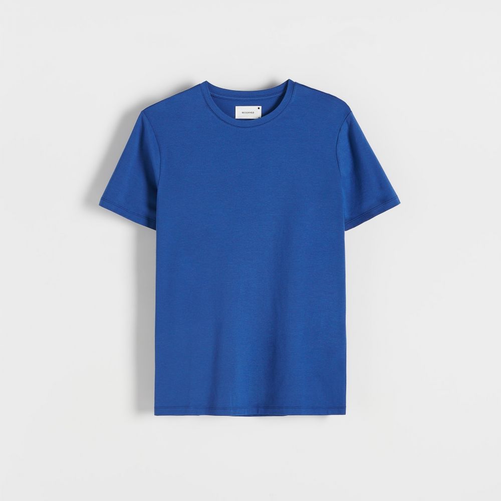 Reserved - Tričko regular fit z modalu značky Tencel™ - Tmavomodrá