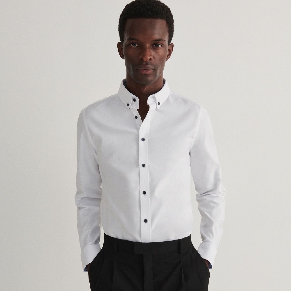Reserved - Košeľa slim fit - Biela