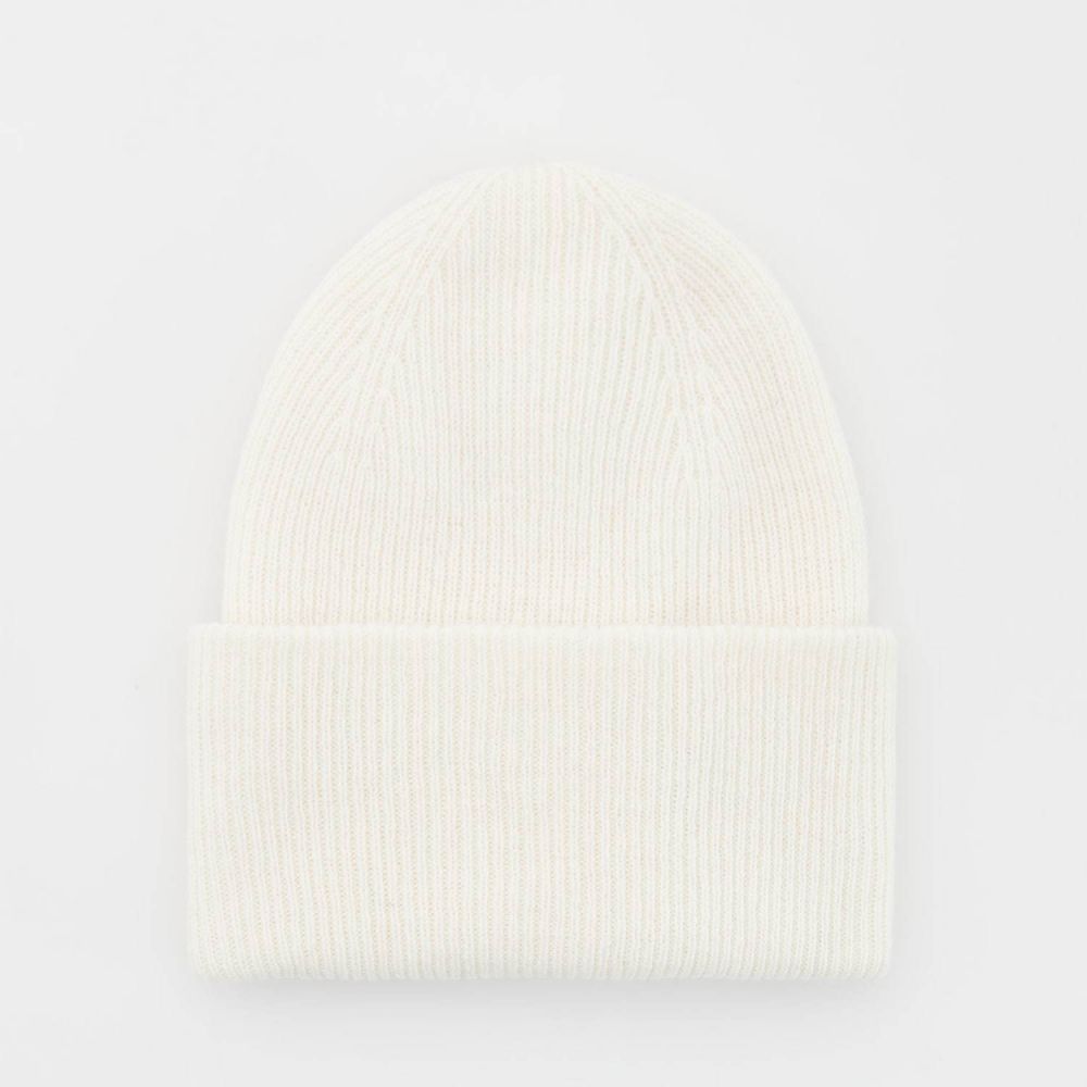 Reserved - Čiapka beanie s prímesou vlny - Krémová