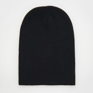 Reserved - Čiapka beanie s prímesou viskózy - Čierna